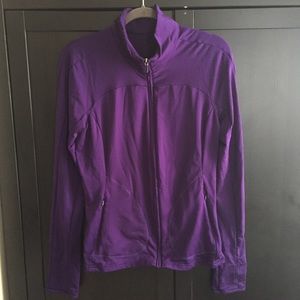 Purple running jacket